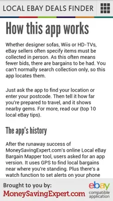 Local Ebay Deals Finder android App screenshot 0